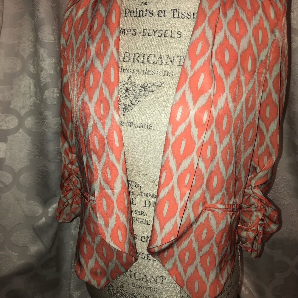 Coral pattern blazer